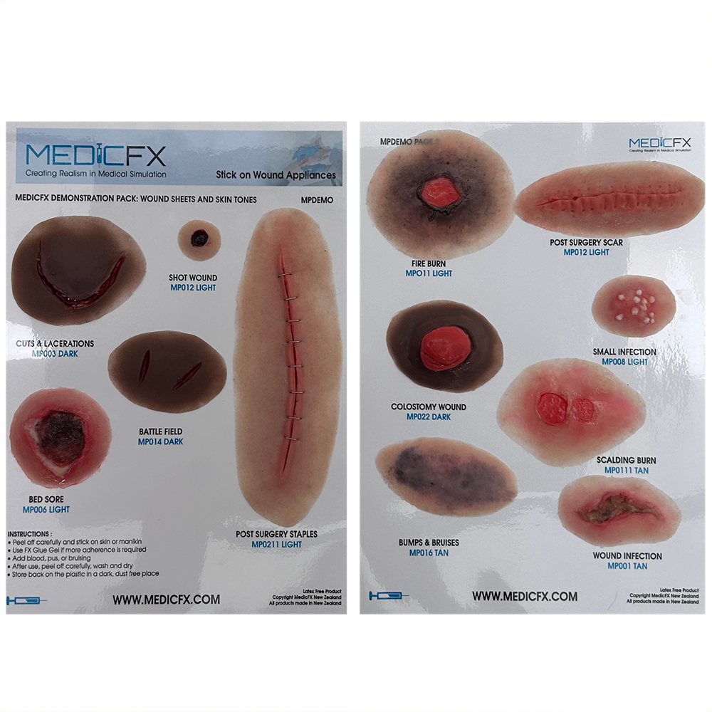 MedicFX Demonstration Pack: Wound Sheets and Skin Tones
