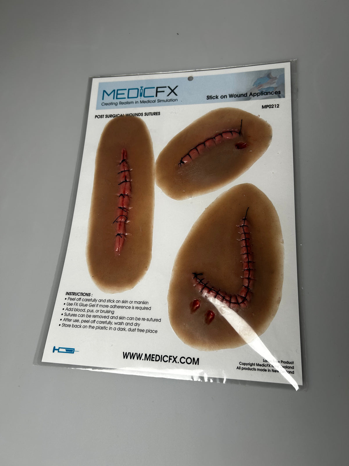 SALE- MP0212 Post Surgical Wound Sutures- DARK