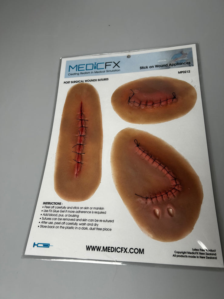 SALE- MP0212 Post Surgical Wound Sutures- TAN