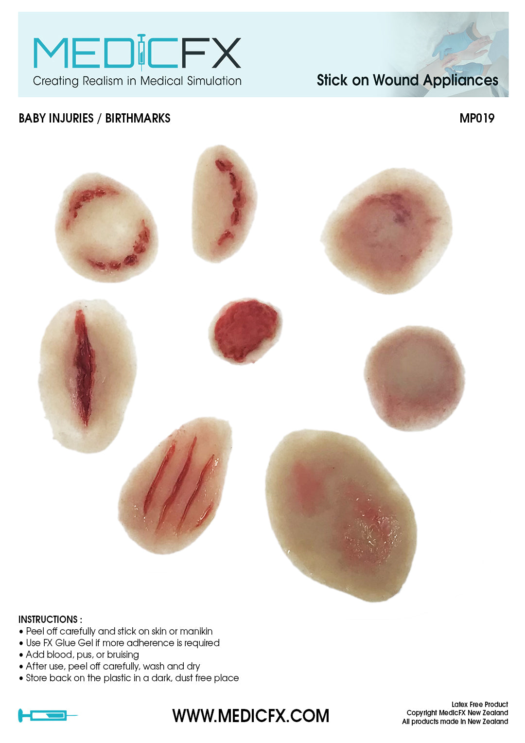 MP019 Sheet Baby Wounds