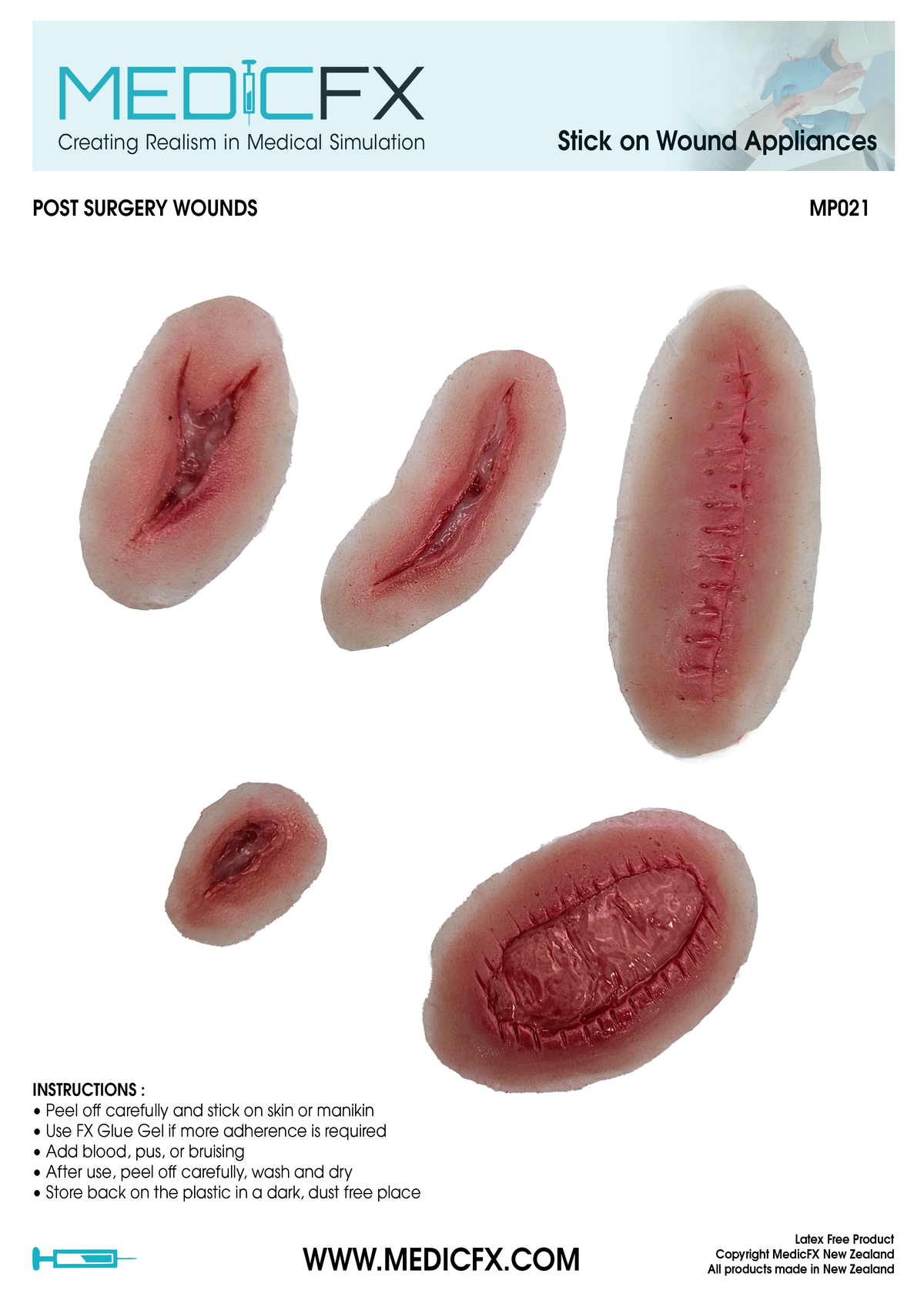 MP021 Sheet Post Surgical Wounds