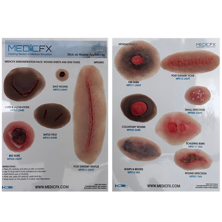 MedicFX Demonstration Pack: Wound Sheets and Skin Tones
